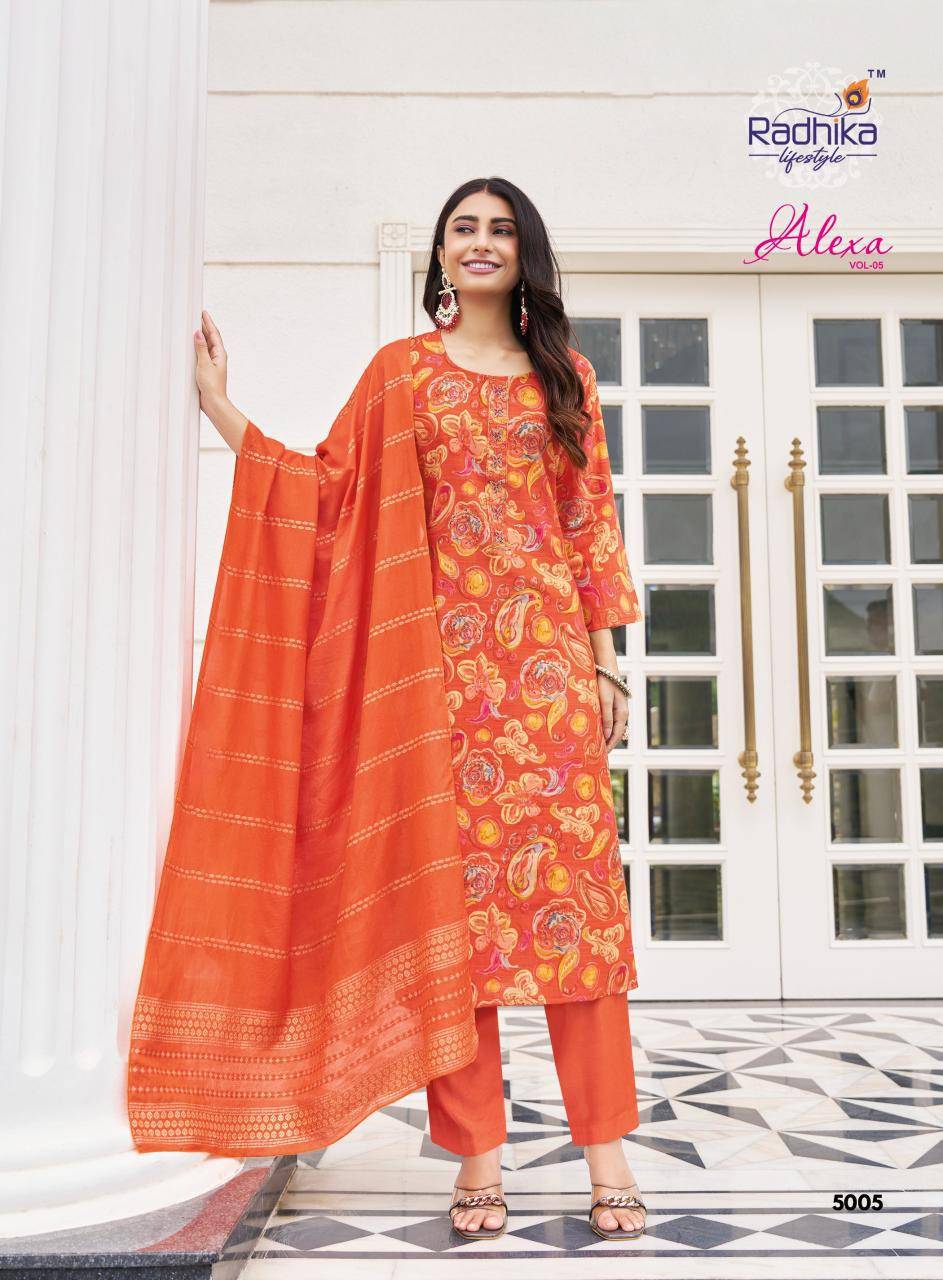 Radhika lifestyle alexa vol 5 manufacturer kurti